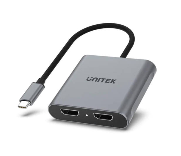 UNITEK Adapter USB-C - 2x HDMI 2.0; 4K MST; M/F V1404B - 1140320 - zdjęcie